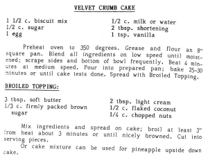 Velvet Crumb Cake