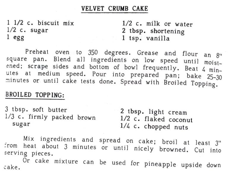 Velvet Crumb Cake