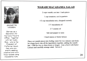 Warabi Macadamia Salad