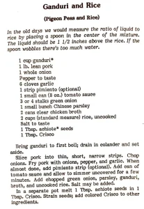 Ganduri and Rice (Pigeons Peas and Rice)