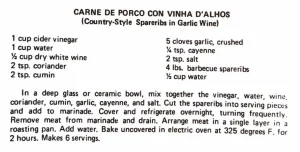 Carne de Porco con Vinha D’Alhos