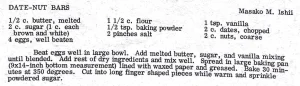Date-Nut Bars