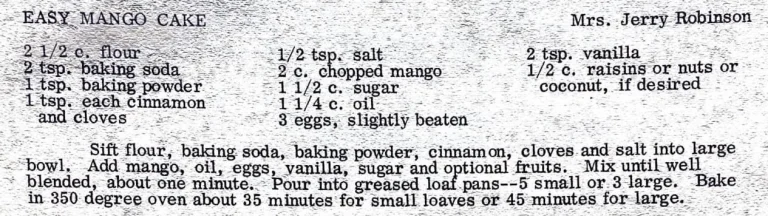Easy Mango Cake