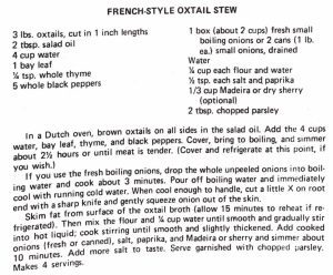 French-Style Oxtail Stew