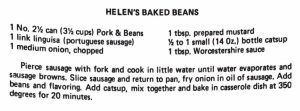 Helen’s Baked Beans