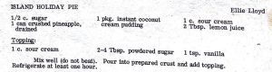 Island Holiday Pie