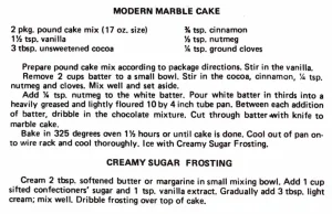 Modern Marble Cake and Creamy Sugar Frosting