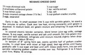 No-Bake Cheese Cake