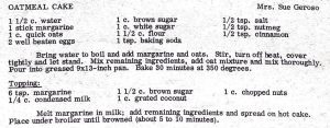 Oatmeal Cake