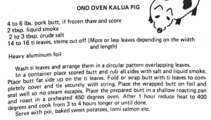 Ono Oven Kalua Pig