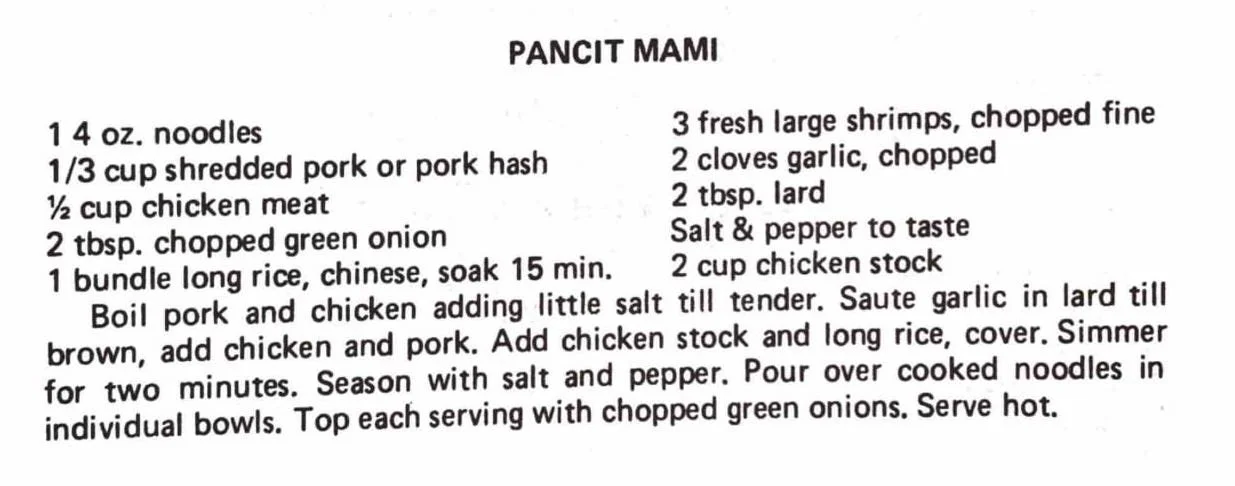 Pancit Mami - Kau Kau Chronicles