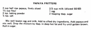 Papaya Fritters