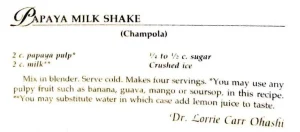 Papaya Milk Shake