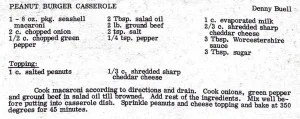 Peanut Burger Casserole