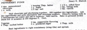 Peppermint Fudge