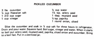 Pickled Cucumber