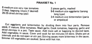 Pinakbet No. 1