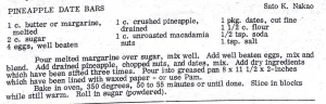 Pineapple Date Bars