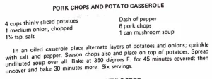 Pork Chops and Potato Casserole