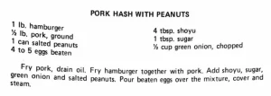 Pork Hash with Peanuts