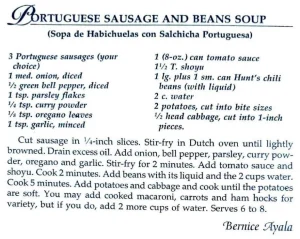 Portuguese Sausage and Beans Soup