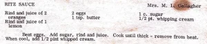 Ritz Sauce