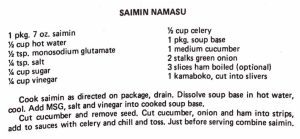 Saimin Namasu