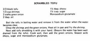 Scrambled Tofu