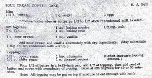 Sour Cream Coffee Cake