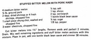 Stuffed Bitter Melon with Pork Hash