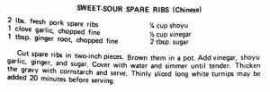 Sweet-Sour Spare Ribs (Chinese)
