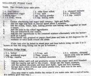 Wellesley Fudge Cake