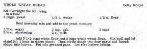 Whole Wheat Bread