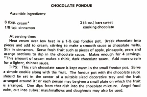 Chocolate Fondue