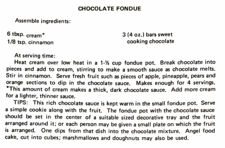 Chocolate Fondue