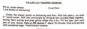 Filled Lily-Shaped Cookies