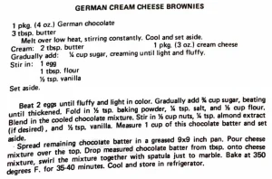 German Cream Cheese Brownies