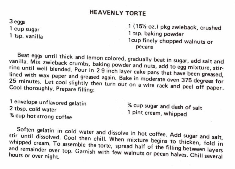 Heavenly Torte