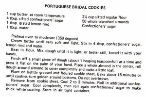 Portuguese Bridal Cookies