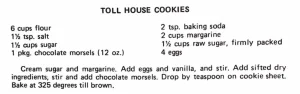 Toll House Cookies