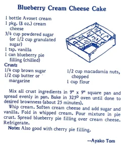 Blueberry Cream Cheese Cake