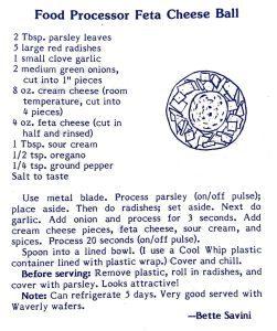 Food Processor Feta Cheese Ball