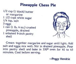 Pineapple Chess Pie