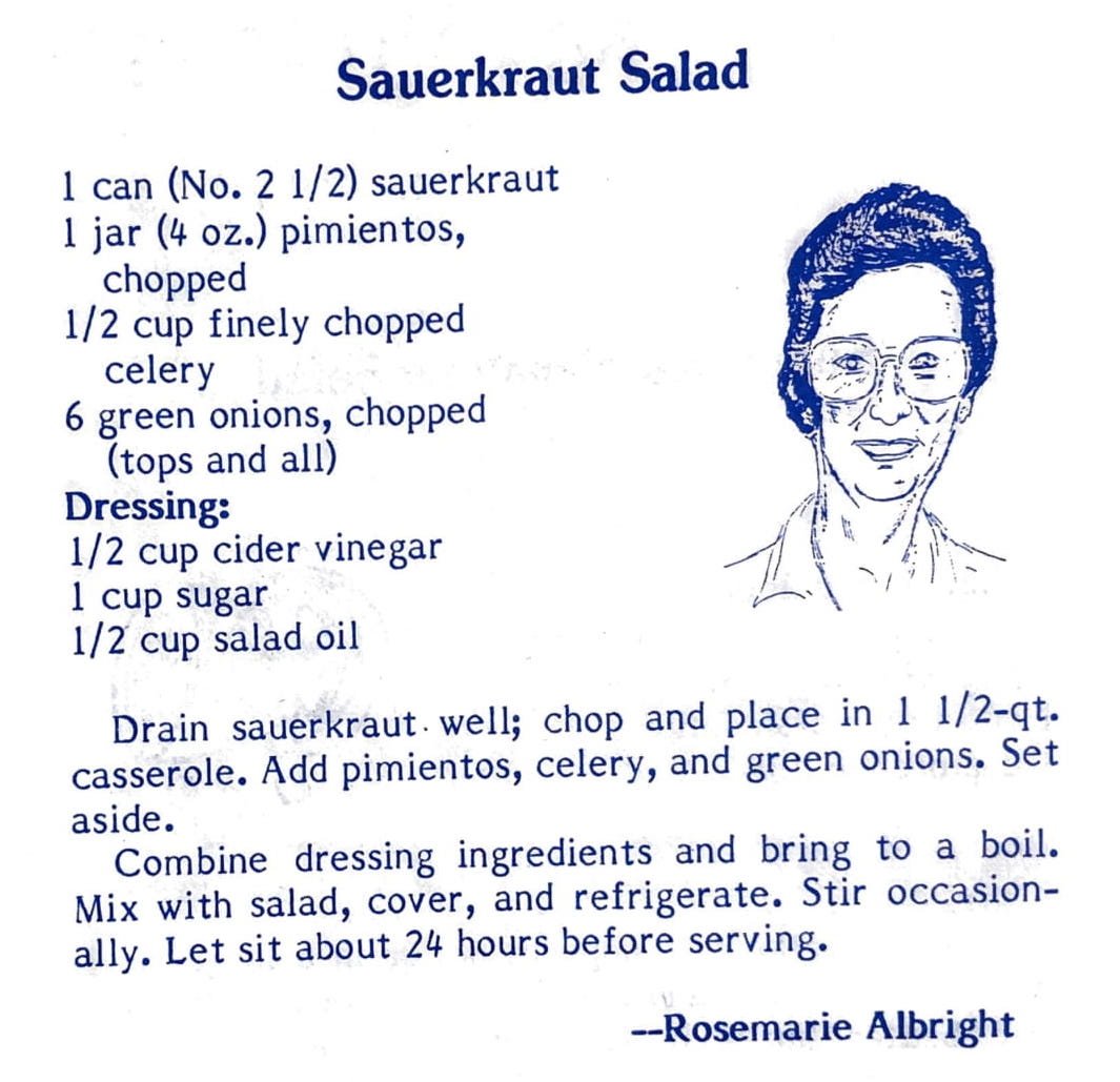 Sauerkraut Salad - Kau Kau Chronicles
