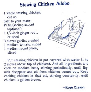 Stewing Chicken Adobo