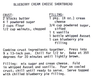 Blueberry Cream Cheese Shortbread