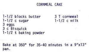 Cornmeal Cake