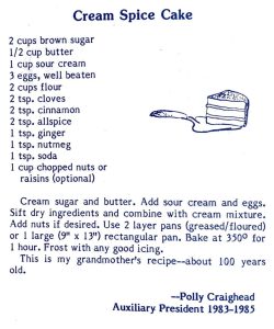 Cream Spice Cake
