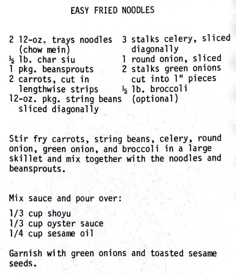 Easy Fried Noodles