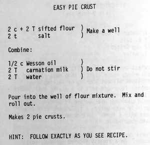 Easy Pie Crust